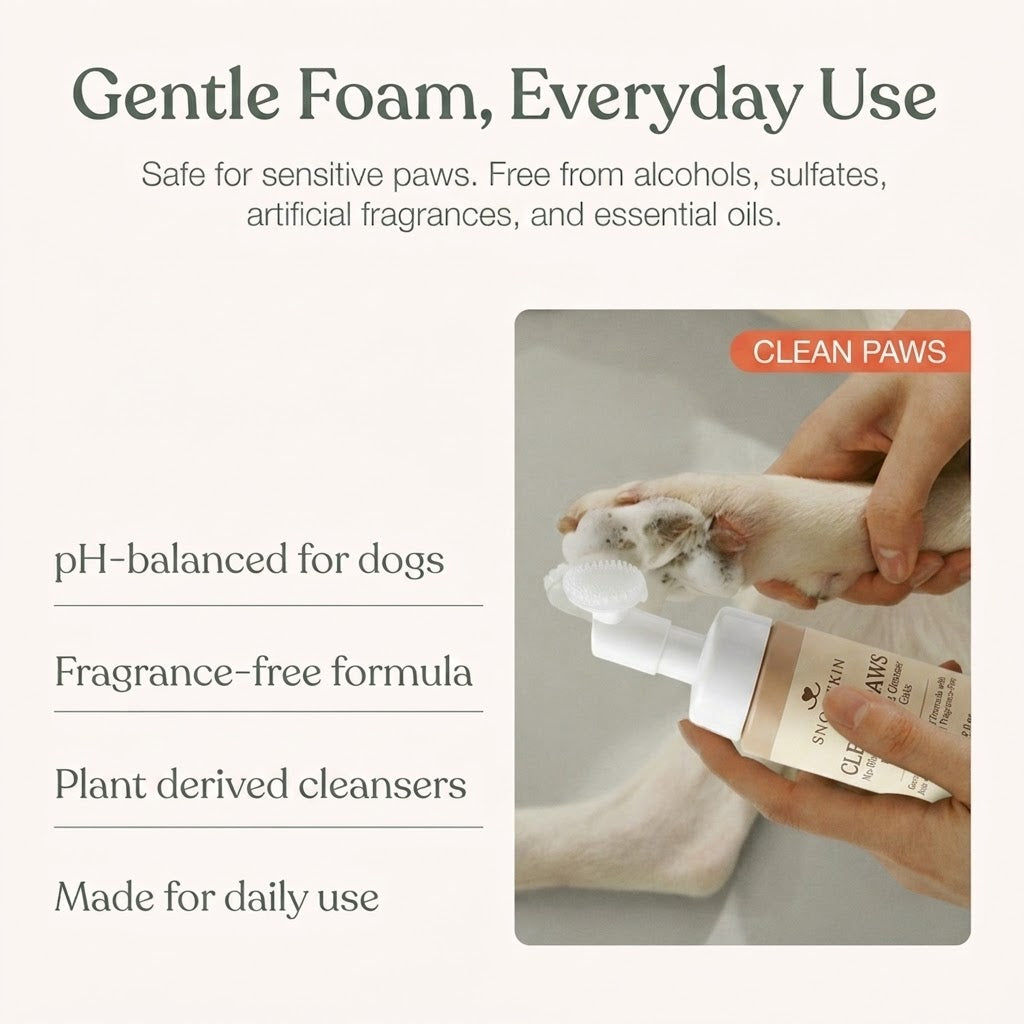 No-Rinse Paw Cleaner Foam for Dogs & Cats