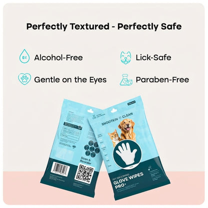 Pet Grooming Glove Wipes — No-Rinse Clean After Walks