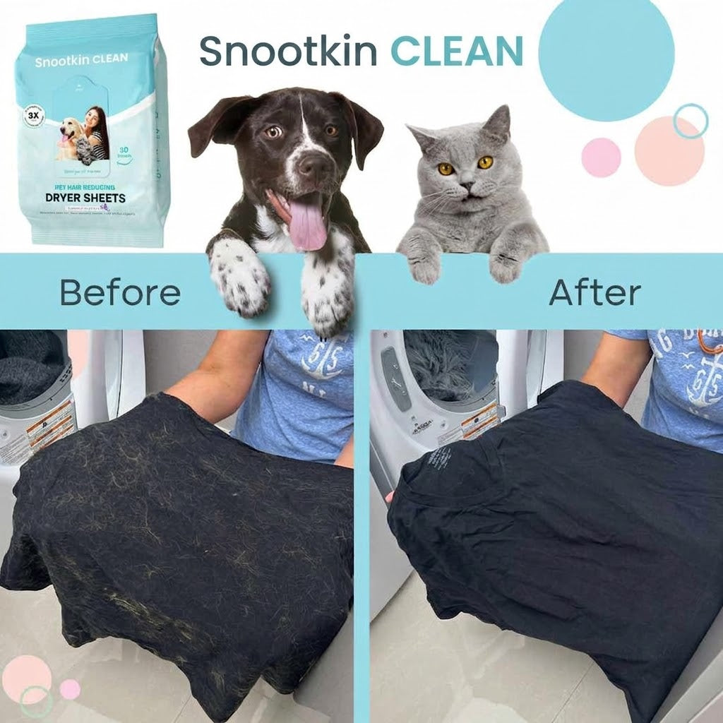 Pet Hair Dryer Sheets — Reduce Fur, Static & Cling