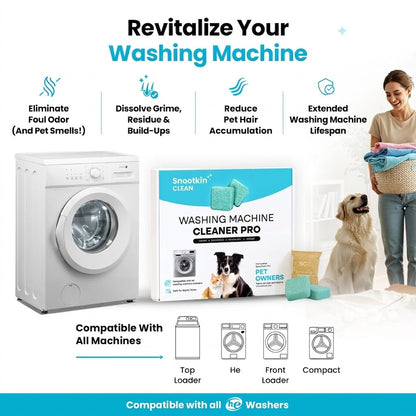 Washing Machine Cleaner Tablets — Pet Hair & Odor Descaler
