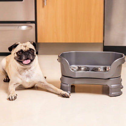Elevated Mess-Proof Pet Feeder — Raised Double Bowl Station