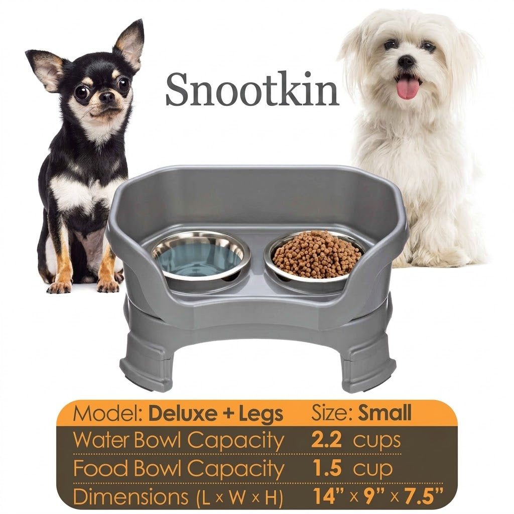 Elevated Mess-Proof Pet Feeder — Raised Double Bowl Station