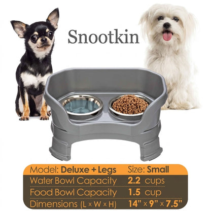 Elevated Mess-Proof Pet Feeder — Raised Double Bowl Station