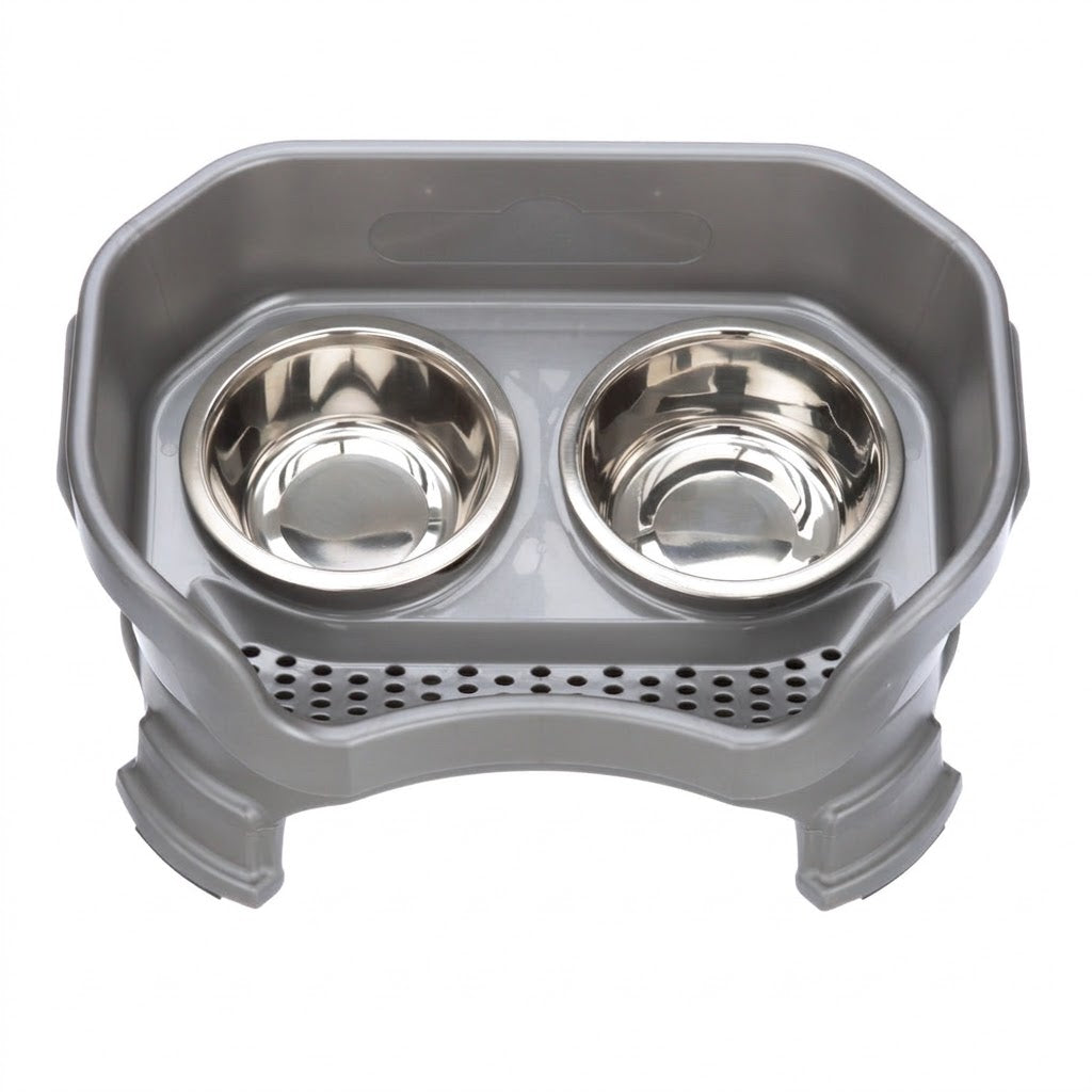 Elevated Mess-Proof Pet Feeder — Raised Double Bowl Station