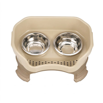 Elevated Mess-Proof Pet Feeder — Raised Double Bowl Station