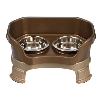 Elevated Mess-Proof Pet Feeder — Raised Double Bowl Station