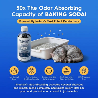 Litter Box Deodorizer — Activated Charcoal Odor Absorber