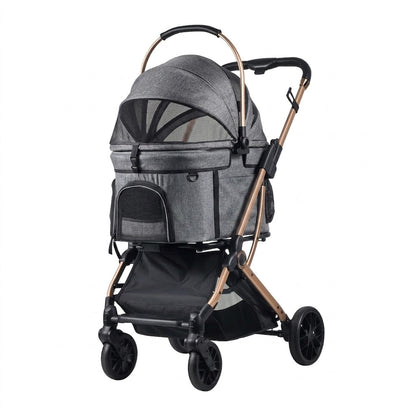 Cat Stroller — Waterproof Bed, Convertible Bassine