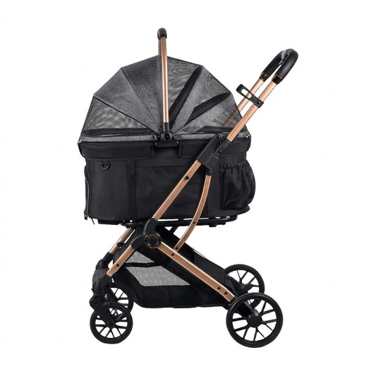 Cat Stroller — Waterproof Bed, Convertible Bassine
