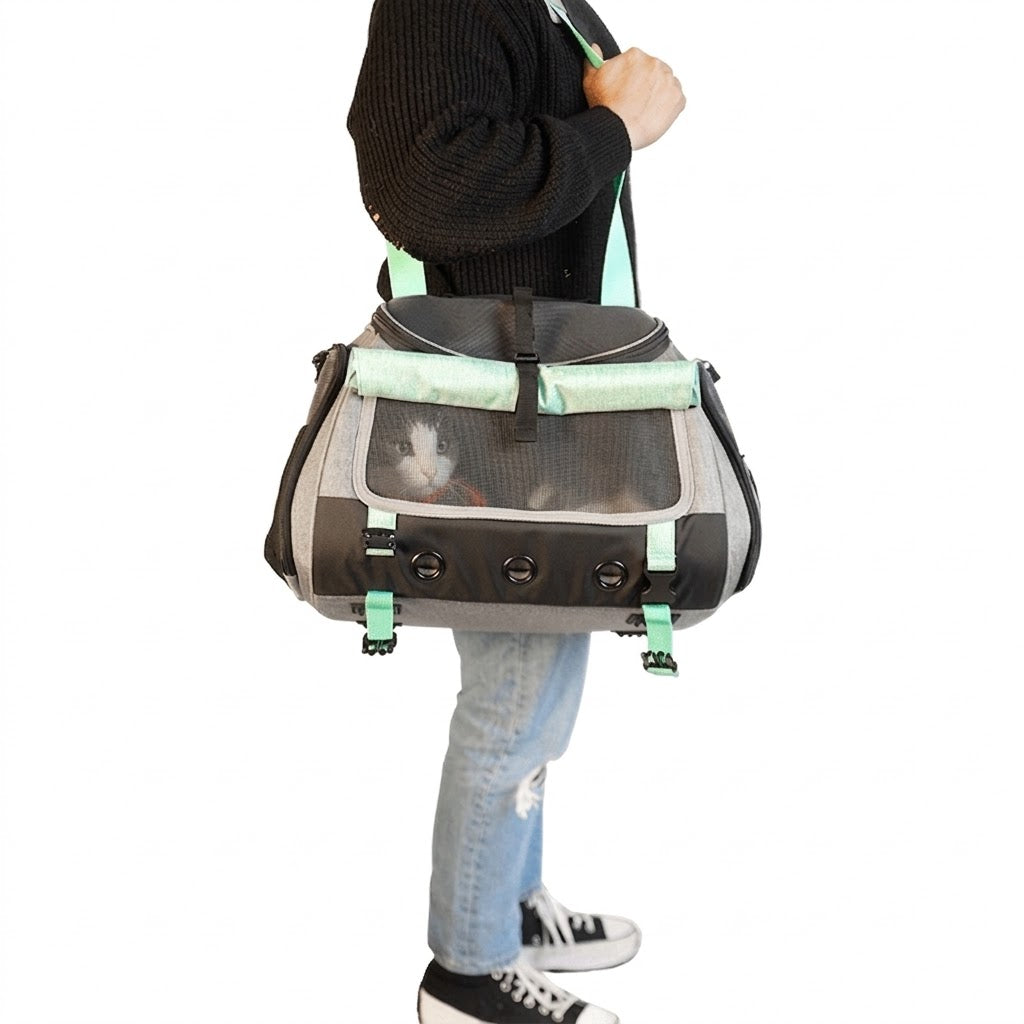 Calming Cat Carrier — Convertible, Slide-Out Bed