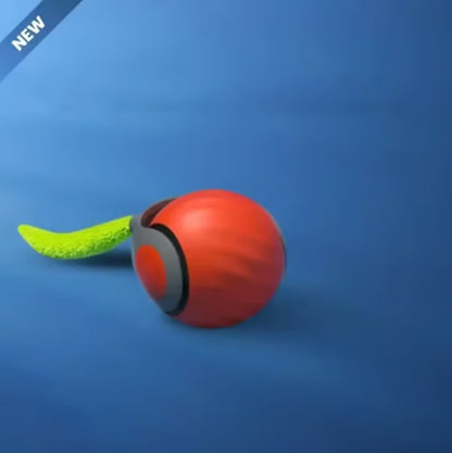 Interactive Electric Rolling Cat Toy Ball with Teaser Tail - Blue & Orange