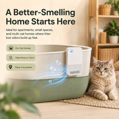 Smart Cordless Cat Litter Box Odor Purifier & Deodorizer