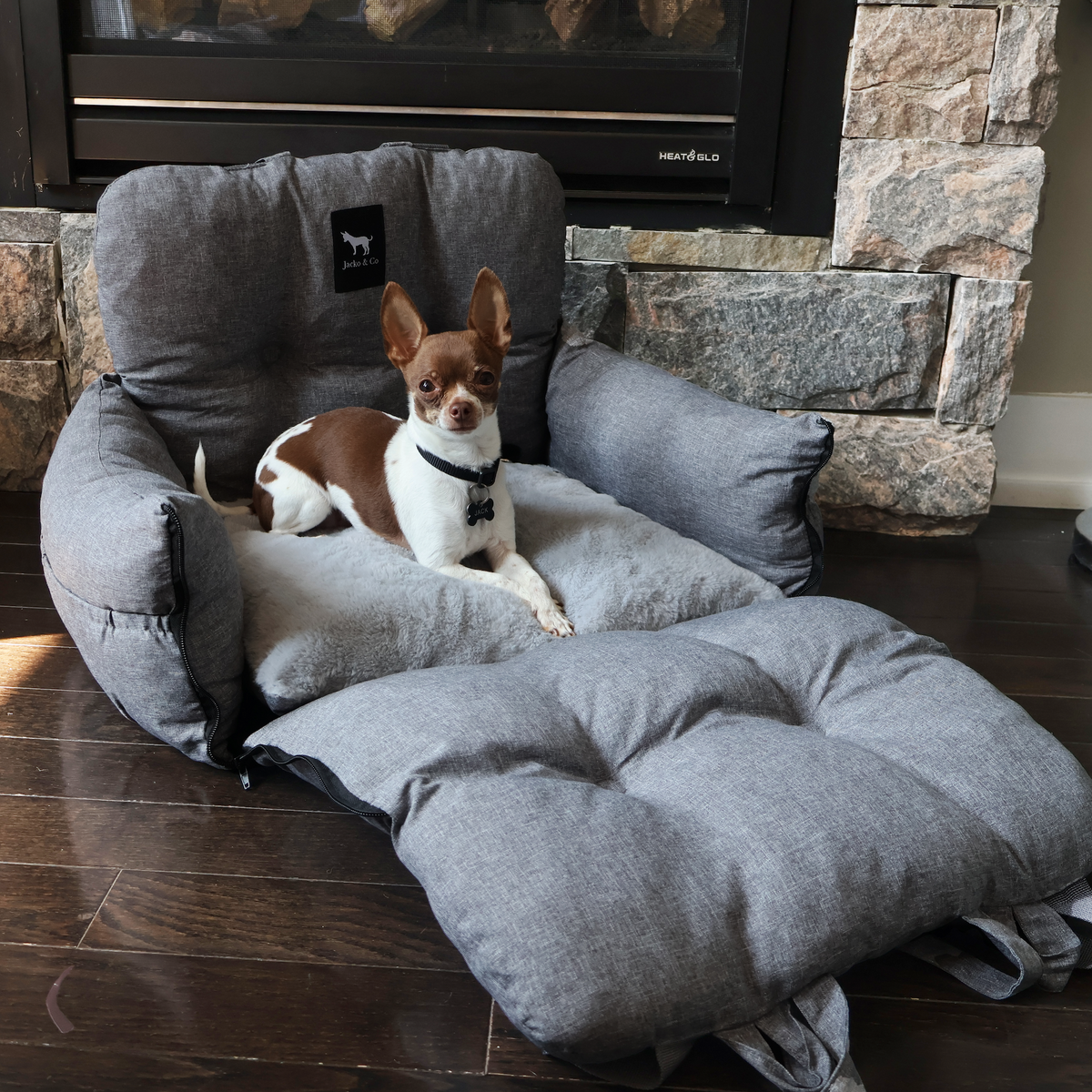 V2 Premium Dog Car Seat with Removable Covers + Luxury Cushion