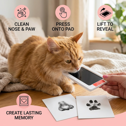 Pet Paw & Nose Print Kit – DIY Keepsake for Cat