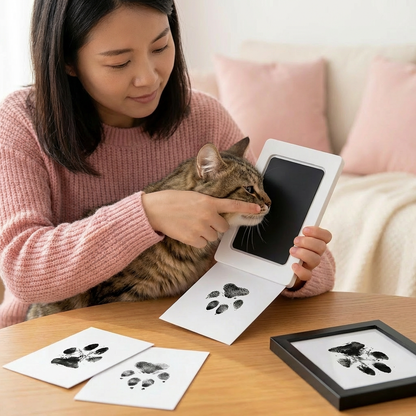 Pet Paw & Nose Print Kit – DIY Keepsake for Cat