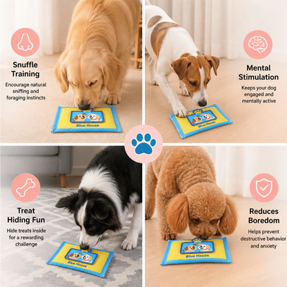 Durable Wet Wipe Snuffle Toy for Dogs – Squeaky Nosework Puzzle with Hidden Treat Pocket