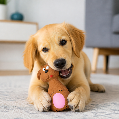 Durable Eco-Friendly Latex Squeaky Dental Dog Toy