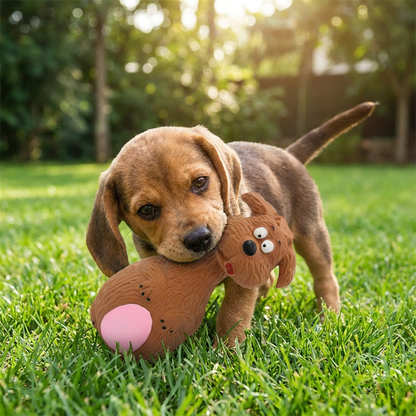 Durable Eco-Friendly Latex Squeaky Dental Dog Toy