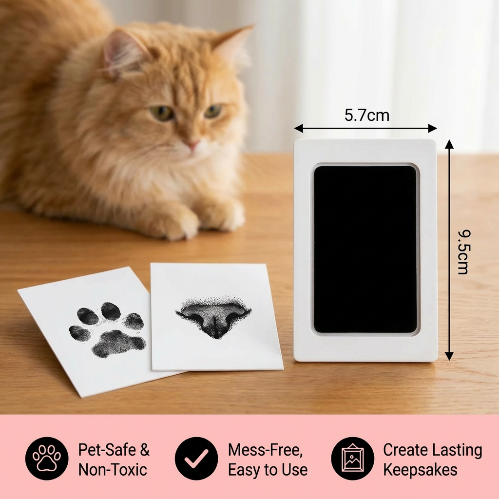Pet Paw & Nose Print Kit – DIY Keepsake for Cat
