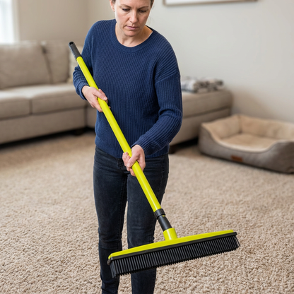 Telescopic Pet Hair Removal Broom – Multi-Surface Cleaner for Carpet, Sofa & Dog Bed