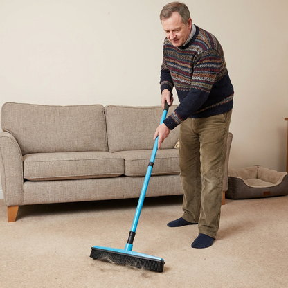 Telescopic Pet Hair Removal Broom – Multi-Surface Cleaner for Carpet, Sofa & Dog Bed