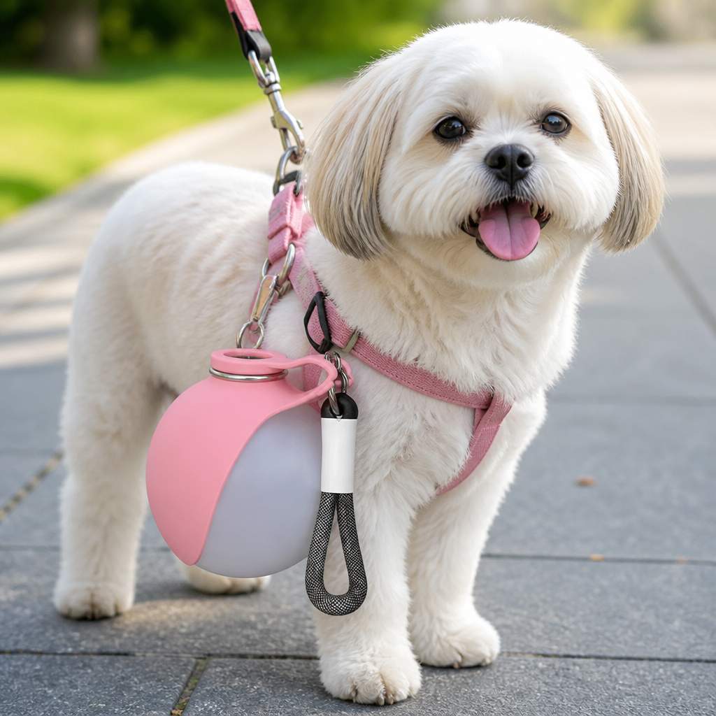 Sphere 2-in-1 Dog Water Bottle with Silicone Bowl – Leakproof Travel Bottle