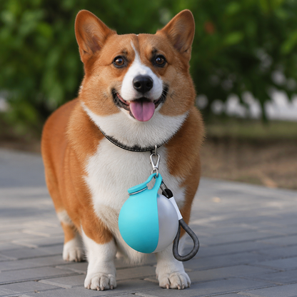 Sphere 2-in-1 Dog Water Bottle with Silicone Bowl – Leakproof Travel Bottle