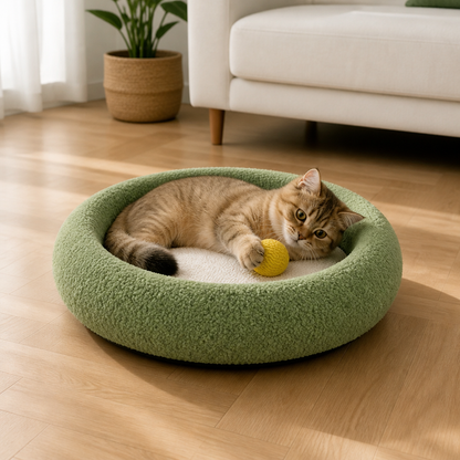 Flower Cat Scratcher Bed – Cozy 2-in-1 Scratching Lounge