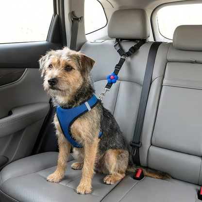 Adjustable Dog Seat Belt Harness for Safe and Comfortable Car Travel