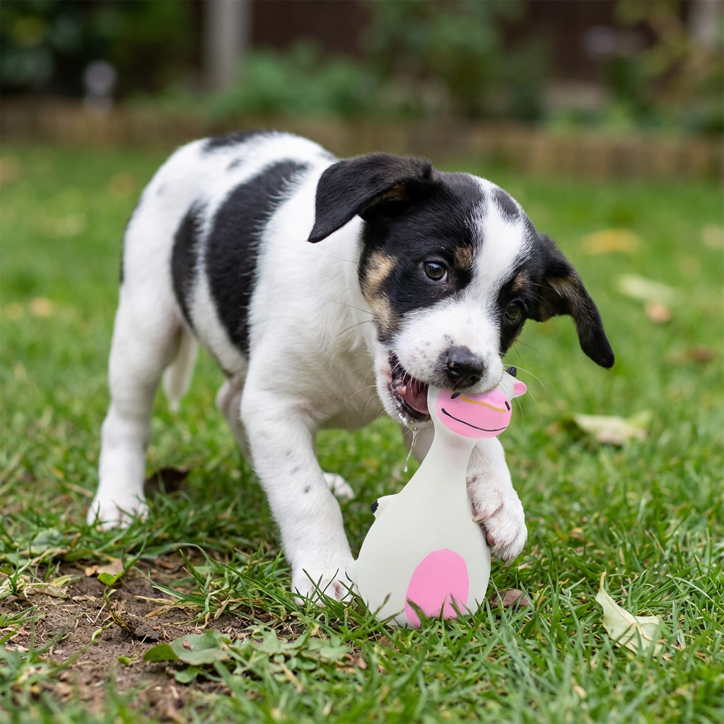 Durable Eco-Friendly Latex Squeaky Dental Dog Toy