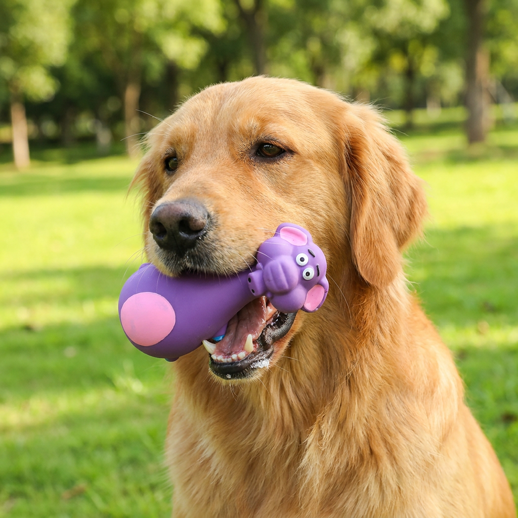 Durable Eco-Friendly Latex Squeaky Dental Dog Toy
