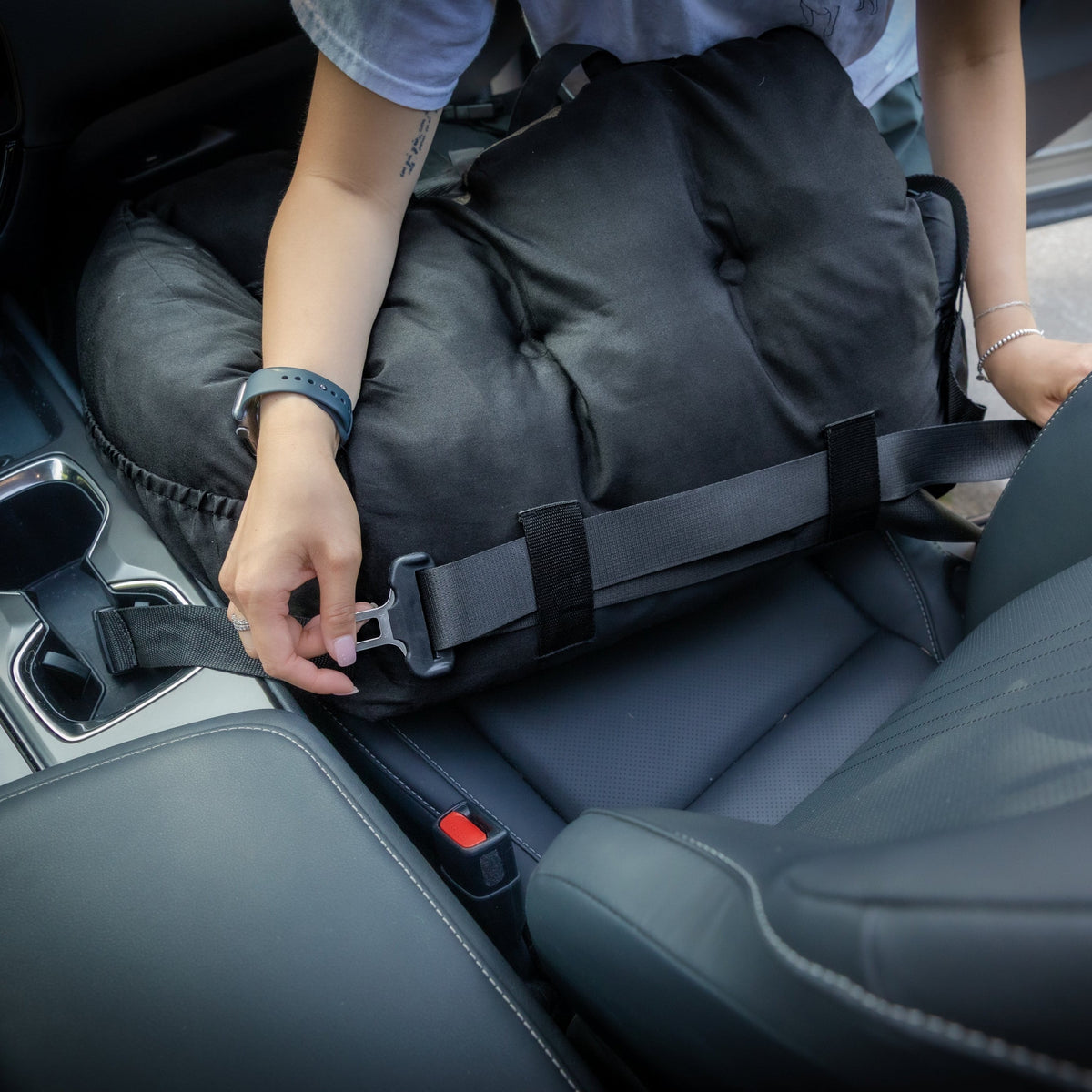 V2 Premium Dog Car Seat with Removable Covers + Luxury Cushion