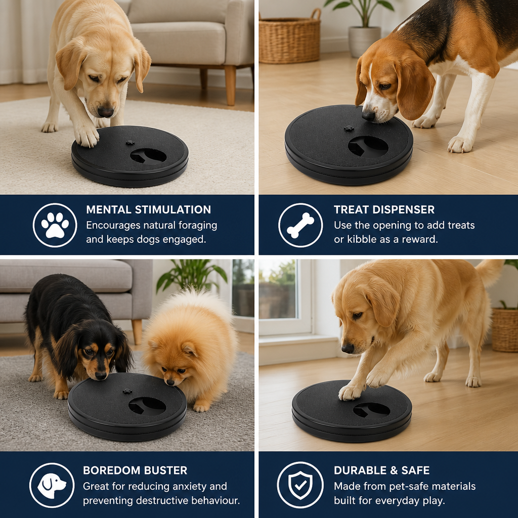 3-in-1 Interactive Dog Nail Scratch Toy with Treat Dispenser
