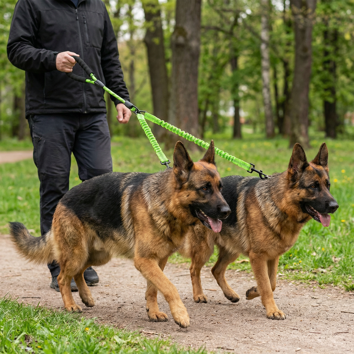 Easy Anti-Tangle Double Dog Leash