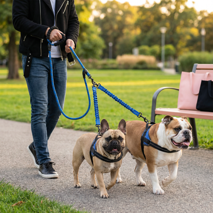 Easy Anti-Tangle Double Dog Leash
