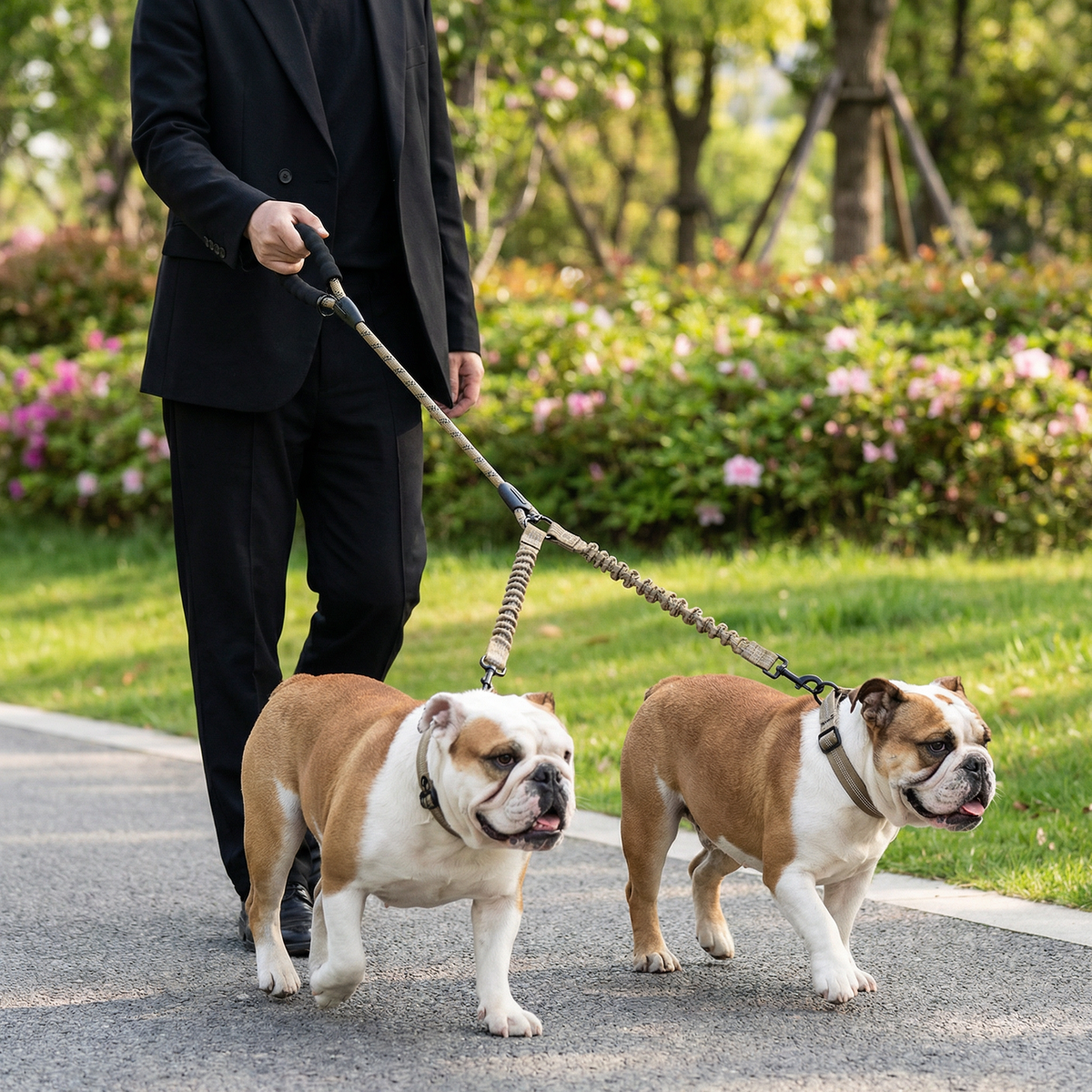 Easy Anti-Tangle Double Dog Leash