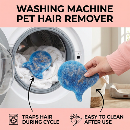 Washing Machine Pet Hair Remover – Sticky Lint Catcher for Dog & Cat