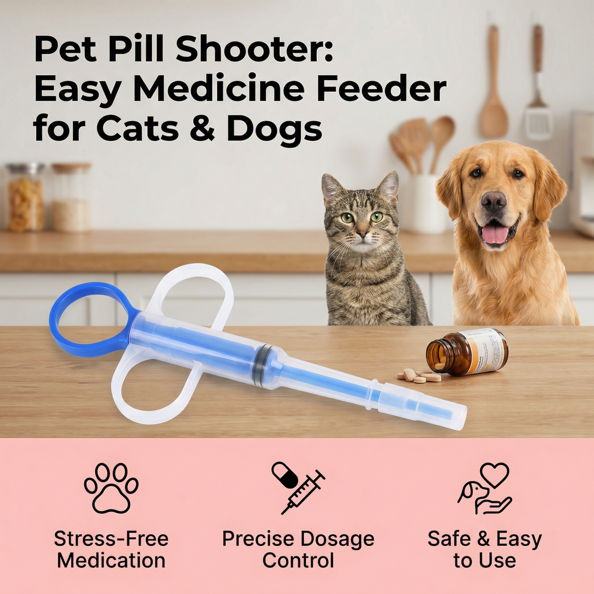 Pet Pill Shooter – Easy Medicine Feeder for Cats & Dogs
