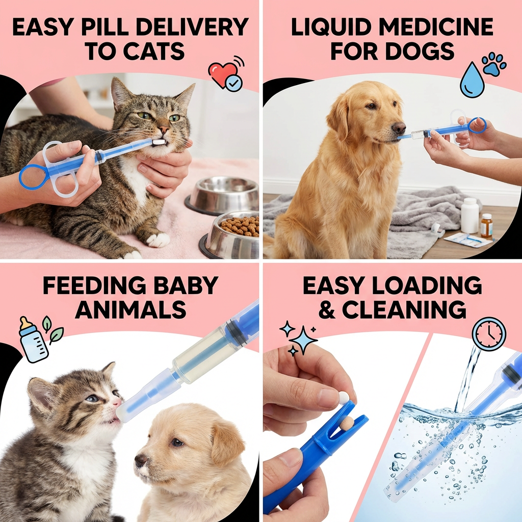 Pet Pill Shooter – Easy Medicine Feeder for Cats & Dogs