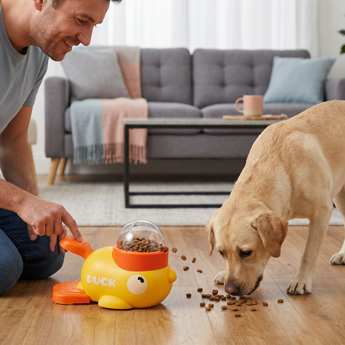 Interactive Pet Puzzle Feeder – Slow Feeding Duck Toy for Dogs & Cats