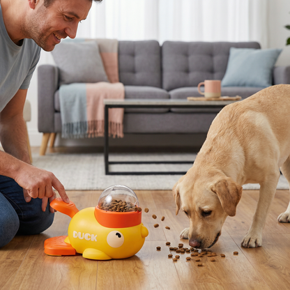 Interactive Pet Puzzle Feeder – Slow Feeding Duck Toy for Dogs & Cats