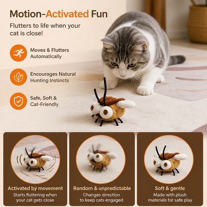 Motion-Activated Flying Insect Cat Toy