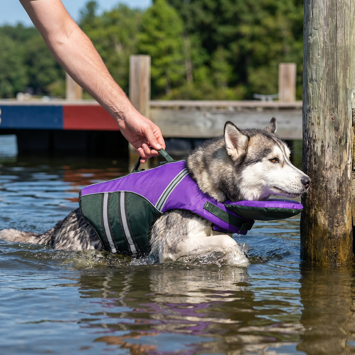 Dog Safety Swim Vest with Rescue Handle