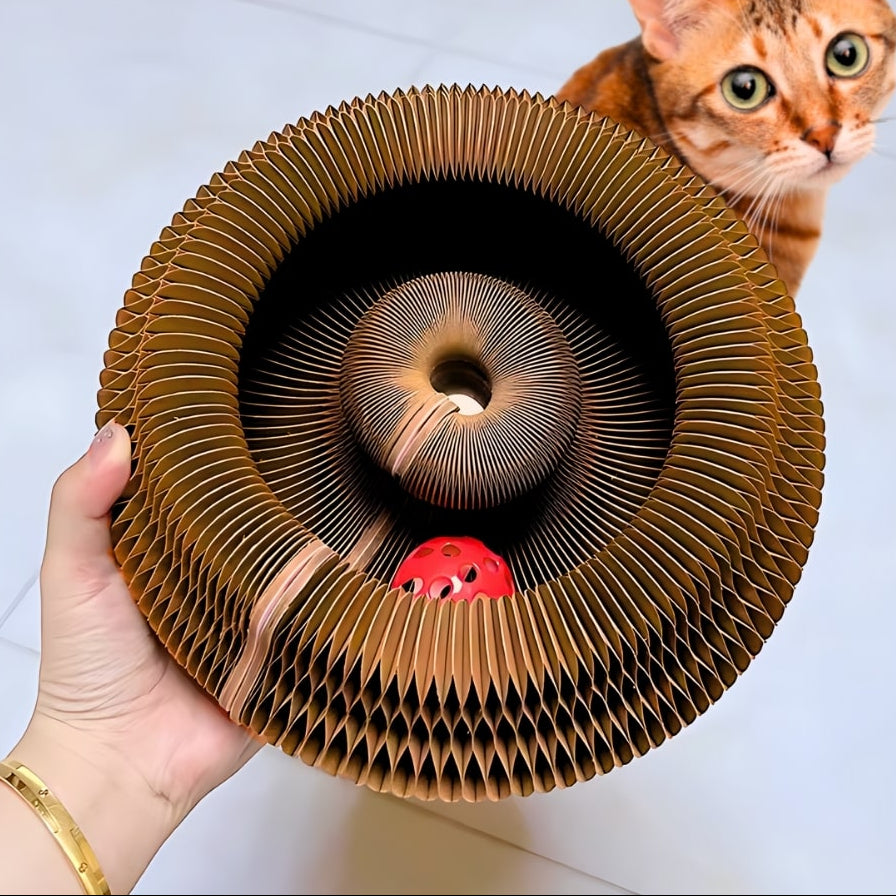 Snootkin Interactive Cat Toy & Corrugated Scratcher Board - Kitty Kurlz™