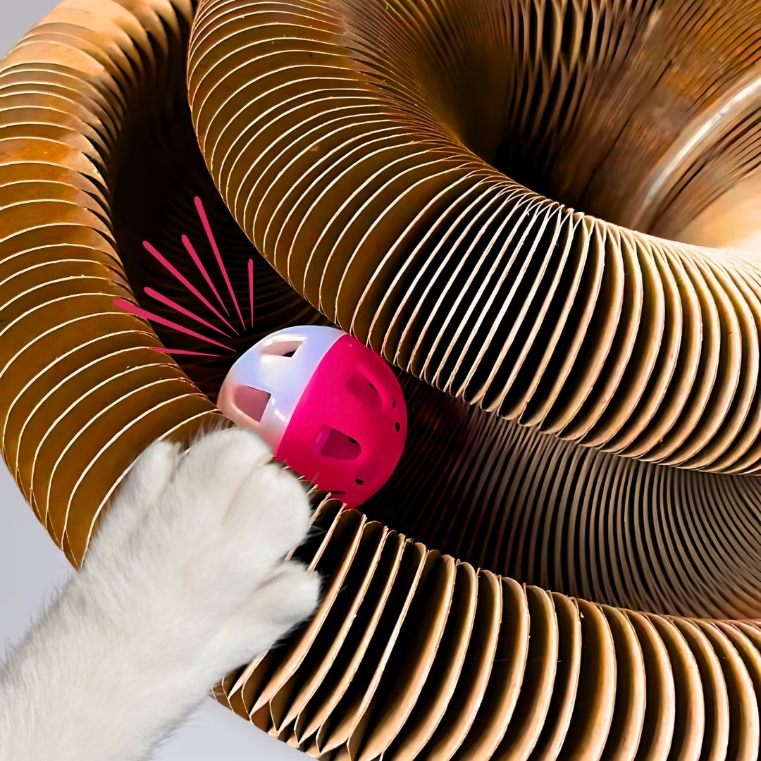 Snootkin Interactive Cat Toy & Corrugated Scratcher Board - Kitty Kurlz™