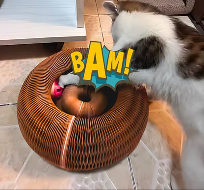 Snootkin Interactive Cat Toy & Corrugated Scratcher Board - Kitty Kurlz™