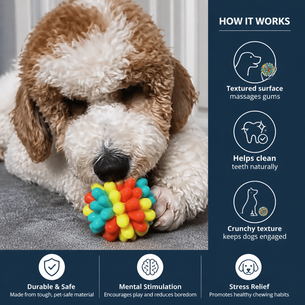 Colourful Bumpy Dog Chew Ball