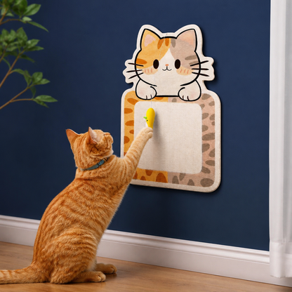 2-in-1 Wall-Mounted Cat Scratcher & Interactive Play Toy
