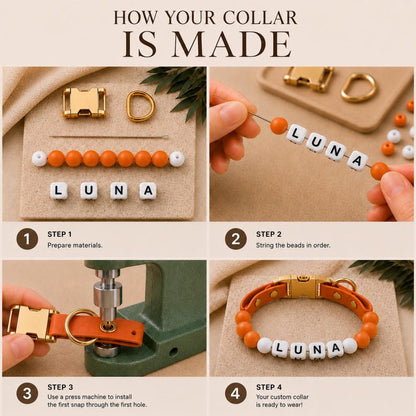 Personalized Beaded Name Collar & Leash