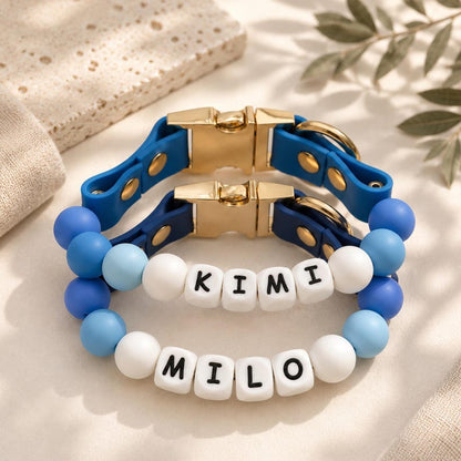 Personalized Beaded Name Collar & Leash
